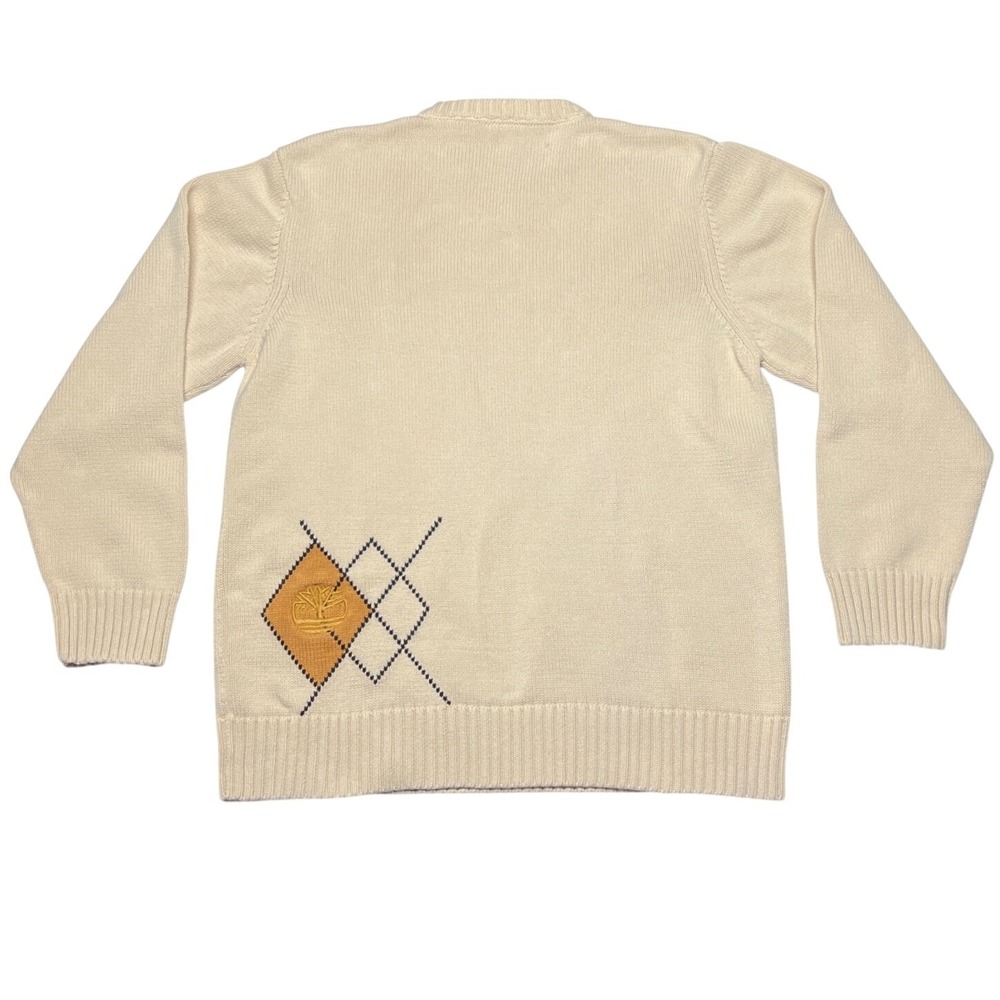 Vintage Y2K Timberland Cotton Sweater Men's Large Brown Heritage‎ EUC - Picture 4 of 7